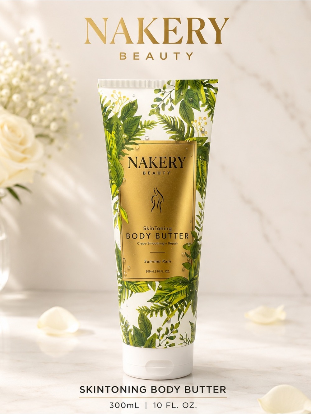 NEW/Sealed Nakery Beauty SkinToning Body Butter – Summer Rain – 300 mL